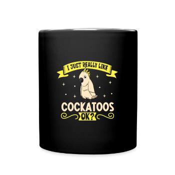 Ich liebe meinen Kakadu - Tasse einfarbig - Schwarz - Vorne