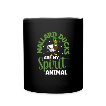 Animal préféré - Canard colvert - Mug uni - noir - Devant
