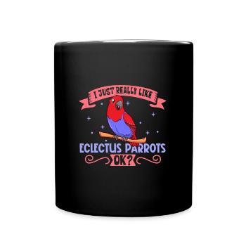 I love my parrot - Full Colour Mug - black - Front