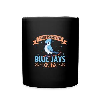 Ich liebe meinen Blauhäher - Tasse einfarbig - Schwarz - Vorne