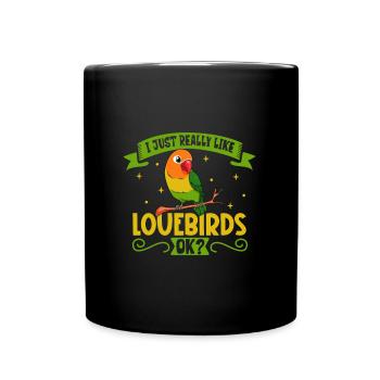 Ich liebe meinen Unzertrennlichen - Tasse einfarbig - Schwarz - Vorne