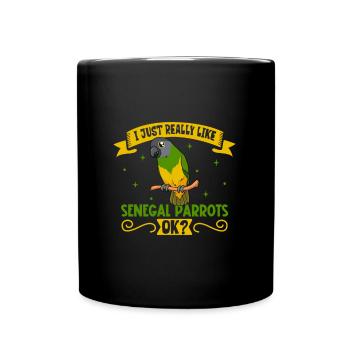 I love my Senegal parrot - Full Colour Mug - black - Front