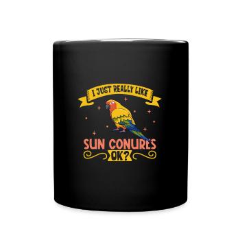 I love my sun parakeet - Full Colour Mug - black - Front