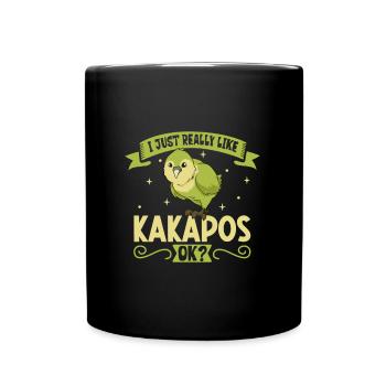 J’adore mon kakapo - Mug uni - noir - Devant