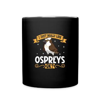 Ich liebe meinen Fischadler - Tasse einfarbig - Schwarz - Vorne