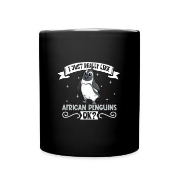 J’adore mon manchot africain - Mug uni - noir - Devant