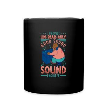 Son puissant - ingénieur du son - Mug uni - noir - Devant