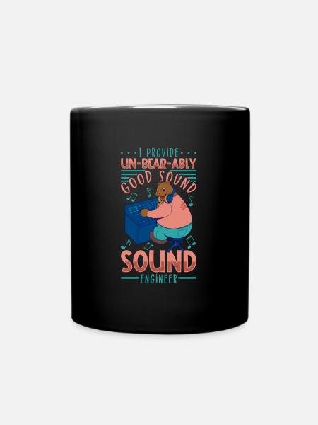 Bärenstarker Sound - Tontechniker - Tasse einfarbig - Schwarz