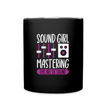 Fille du son - Ingénieur du son - Mug uni - noir - Devant
