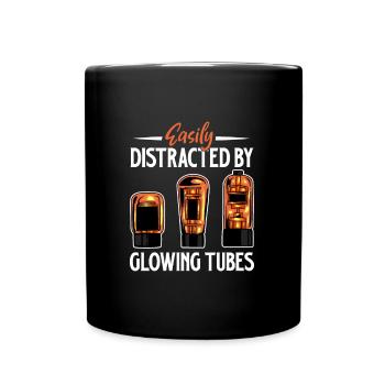 Deflected by Glowing Tubes - Vacuum Tubes - Full Colour Mug - black - Front