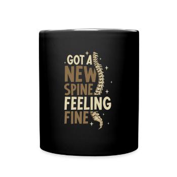 New Spine - Back Surgery - Full Colour Mug - black - Front