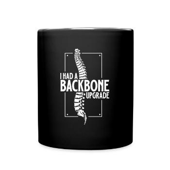 Spine Upgrade Received - Back Surgery - Full Colour Mug - black - Front