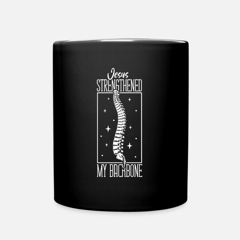 Jésus renforce mon dos - Chirurgie de la colonne vertébrale - Mug uni - noir
