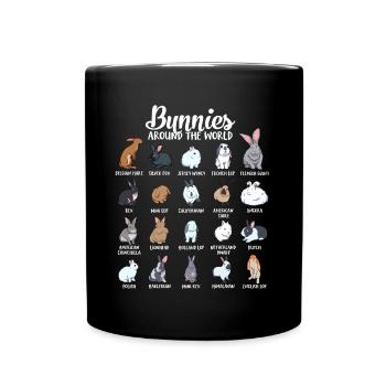 Hasen der Welt - Hase - Tasse einfarbig - Schwarz - Vorne