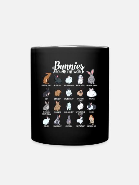 Rabbits of the World - Rabbit - Full Colour Mug - black