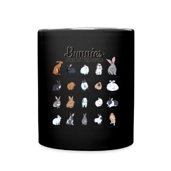 Lapins du monde - Races de lapins - Mug uni - noir - Devant