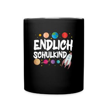 School 1. Grade - Tasse einfarbig - Schwarz - Vorne