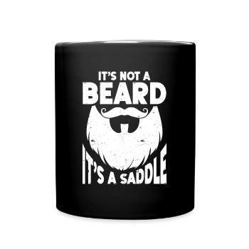 Beard Quote Bearded Men - Tasse einfarbig - Schwarz - Vorne