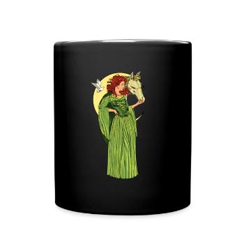God of Celtic Mythology - Rhiannon - Full Colour Mug - black - Front
