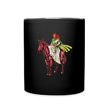God of Celtic Mythology - Epona - Full Colour Mug - black - Front