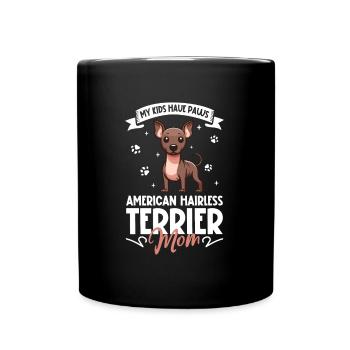 Maman terrier sans poils américain - Mug uni - noir - Devant