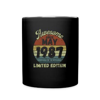 Awesome since May 1987 - Geburtstag - Tasse einfarbig - Schwarz - Vorne