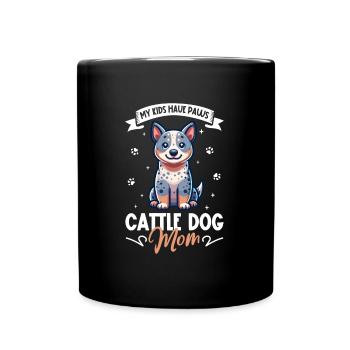 Maman de chien de bétail australien - Mug uni - noir - Devant