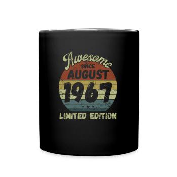 Awesome since August 1967 - Geburtstag - Tasse einfarbig - Schwarz - Vorne