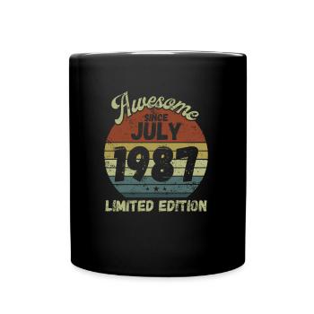 Awesome since July 1987 - Geburtstag - Tasse einfarbig - Schwarz - Vorne