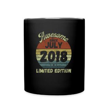 Awesome since July 2018 - Geburtstag - Tasse einfarbig - Schwarz - Vorne
