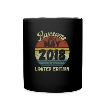 Awesome since May 2018 - Geburtstag - Tasse einfarbig - Schwarz - Vorne