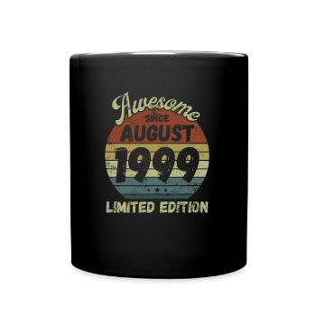 Awesome since August 1999 - Geburtstag - Tasse einfarbig - Schwarz - Vorne
