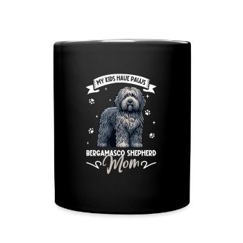Bergamasker Hirtenhund Mama - Tasse einfarbig - Schwarz - Vorne