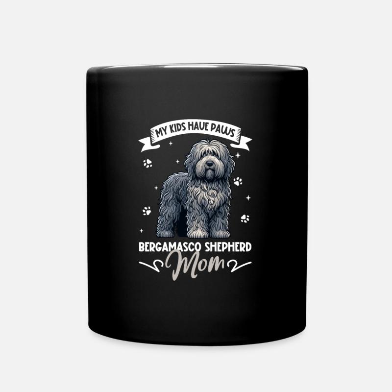 Bergamasker Hirtenhund Mama - Tasse einfarbig - Schwarz