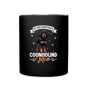 Maman Coonhound noir et beige - Mug uni - noir - Devant