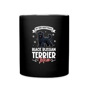 Maman terrier russe noir - Mug uni - noir - Devant