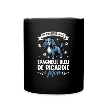Epagneul Bleu de Picardie Mama - Full Colour Mug - black - Front