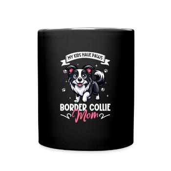 Maman border collie - Mug uni - noir - Devant