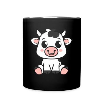 vache - Mug uni - noir - Devant