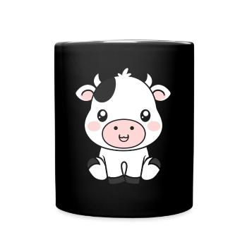 vache - Mug uni - noir - Devant