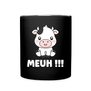 vache - Mug uni - noir - Devant