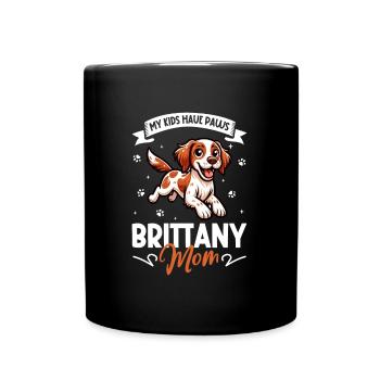 Epagneul Breton Mama - Tasse einfarbig - Schwarz - Vorne