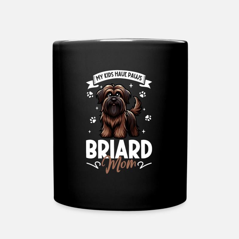 Briard Mama - Tasse einfarbig - Schwarz