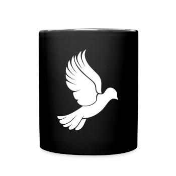 Taube - Tasse einfarbig - Schwarz - Vorne