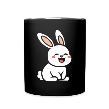 Kleiner Baby-Hase - Tasse einfarbig - Schwarz - Vorne