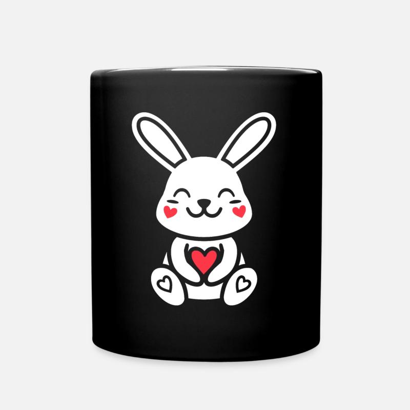 Kleiner Baby-Hase - Tasse einfarbig - Schwarz