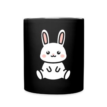 Kleiner Baby-Hase - Tasse einfarbig - Schwarz - Vorne