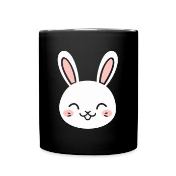 Kleiner Baby-Hase - Tasse einfarbig - Schwarz - Vorne
