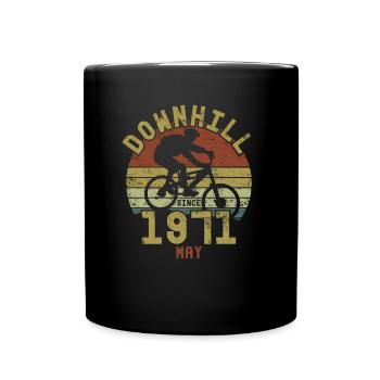 Birthday Downhill Bike Bike May 1971 - Full Colour Mug - black - Front