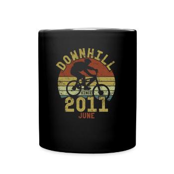 Birthday Downhill Bike Bike June 2011 - Full Colour Mug - black - Front
